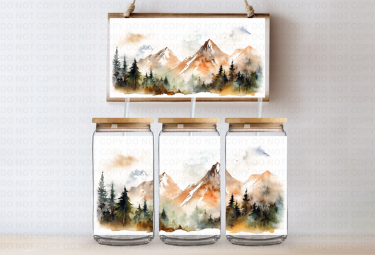 Mountains & Views UVDTF 16oz CUP WRAP