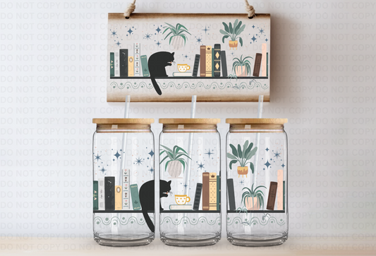 Cats & Books UVDTF 16oz CUP WRAP