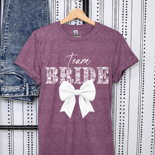 Team Bride White Bow