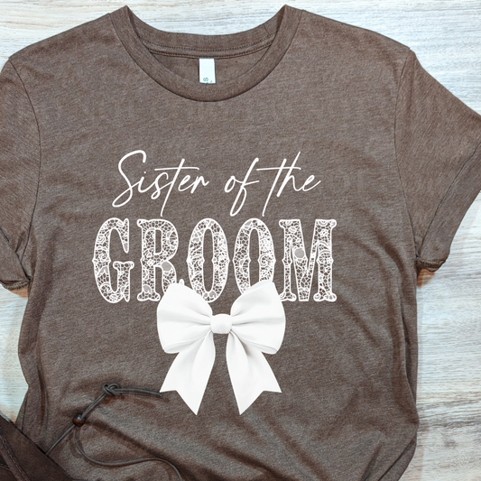 Sister of the Groom White Bow