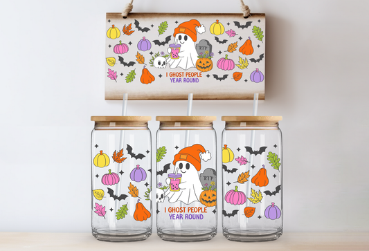 I Ghost People Year Round UVDTF 16oz Cup Wrap