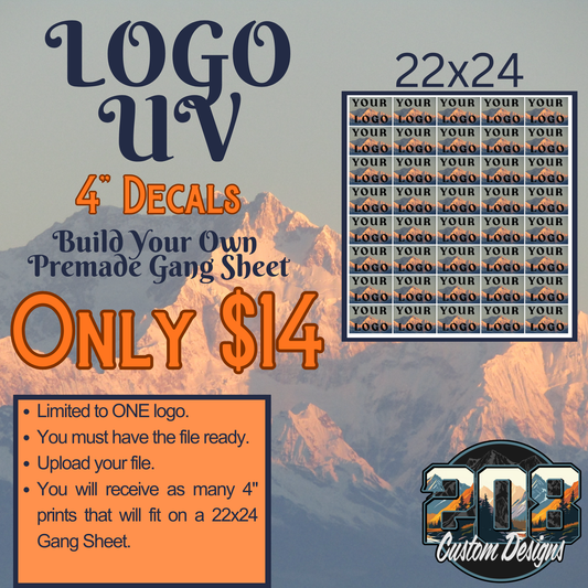 22x24 LOGO 4" Premade UV