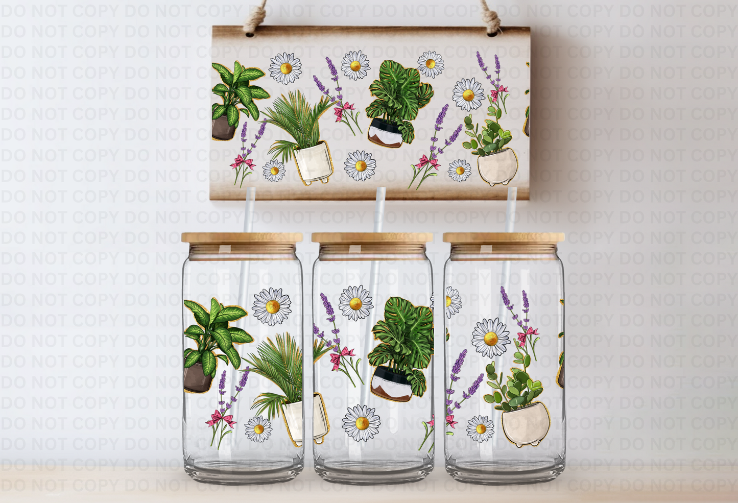 UVDTF 16oz CUP WRAP -Potted Plants