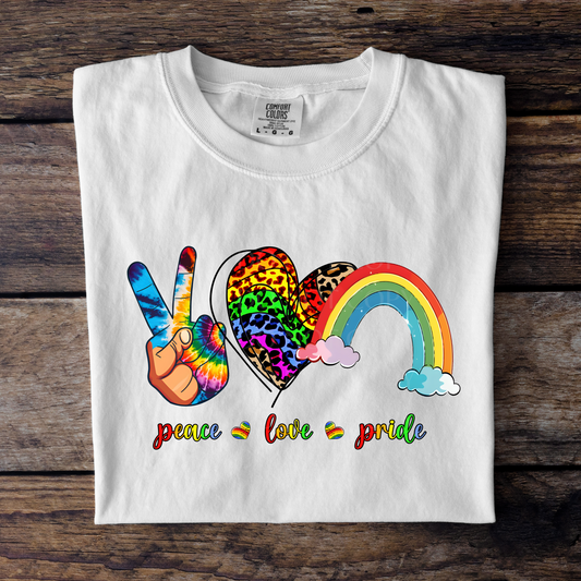 Peace Love Pride Rainbow Leopard