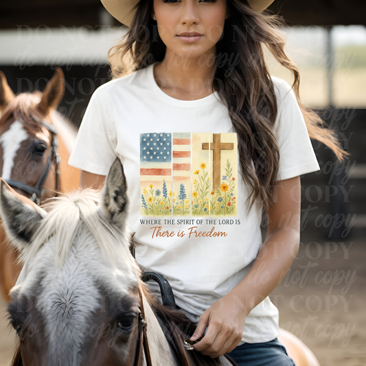 Spirit Of The Lord Flag & Cross