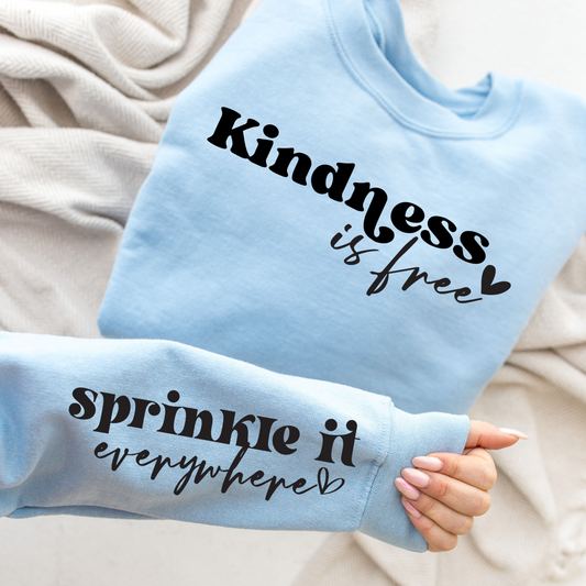 Kindness is Free with Sleeve Design