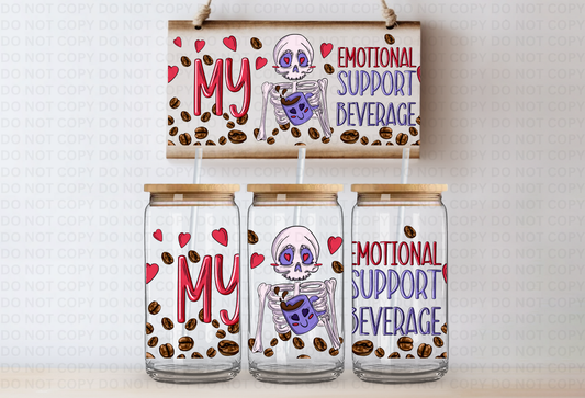 UVDTF 16oz CUP WRAP -My Emotional Support Drink