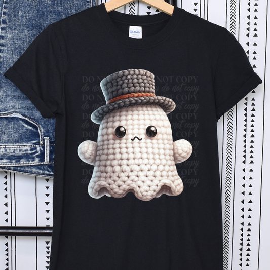 Crochet Ghost With Top Hat