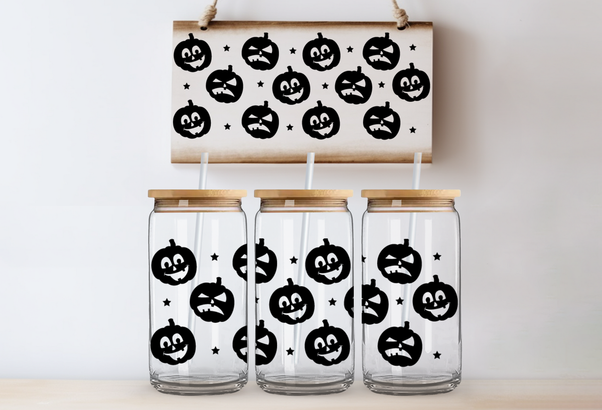 Black Jack-o’-Lanterns UVDTF 16oz Cup Wrap