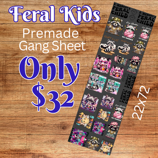 Feral Kids Premade 22x72