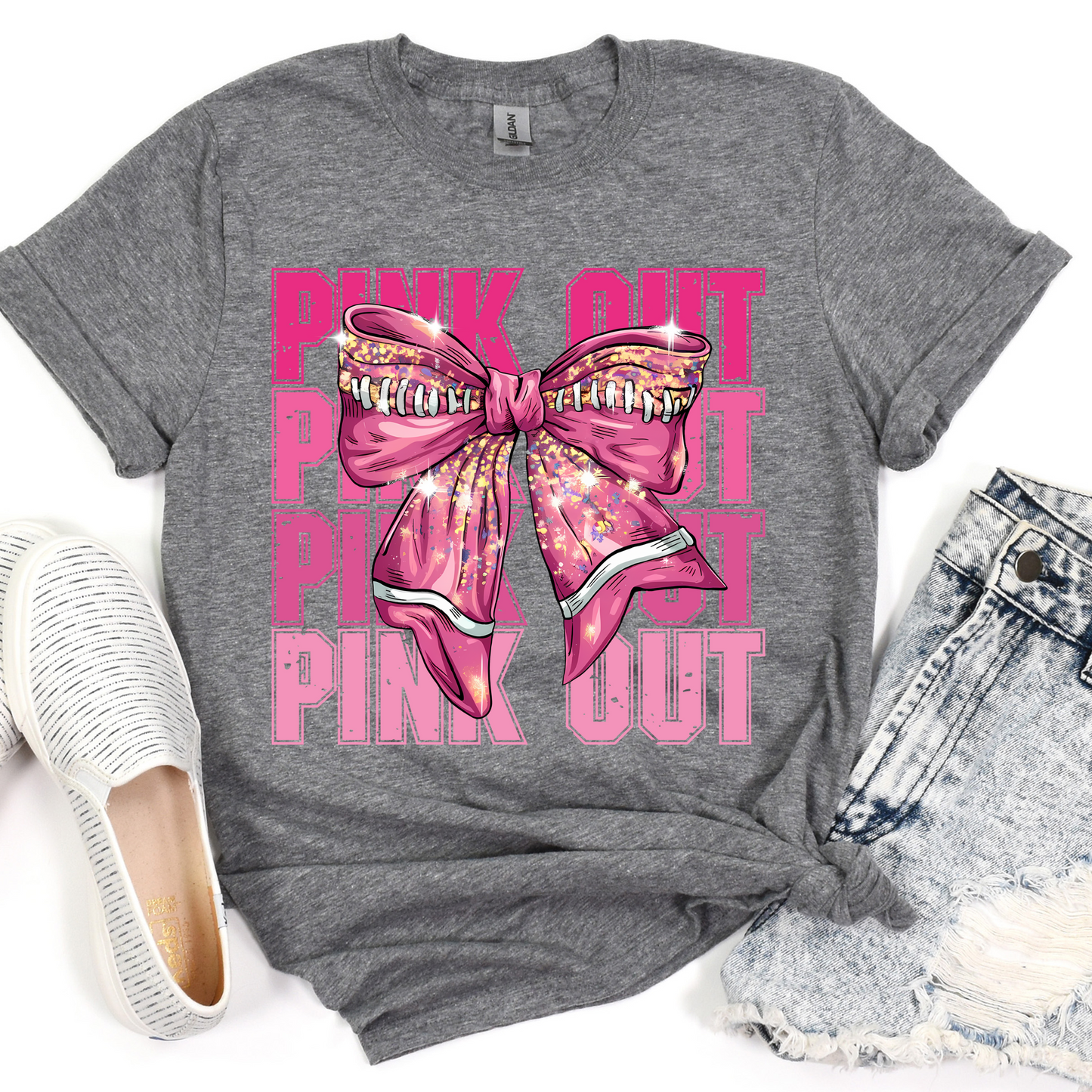 Pink Out Stack Bow
