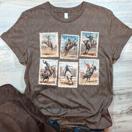 Bull Riding Stamps