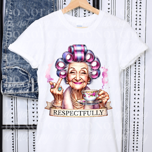 Respectfully- grandma middle finger