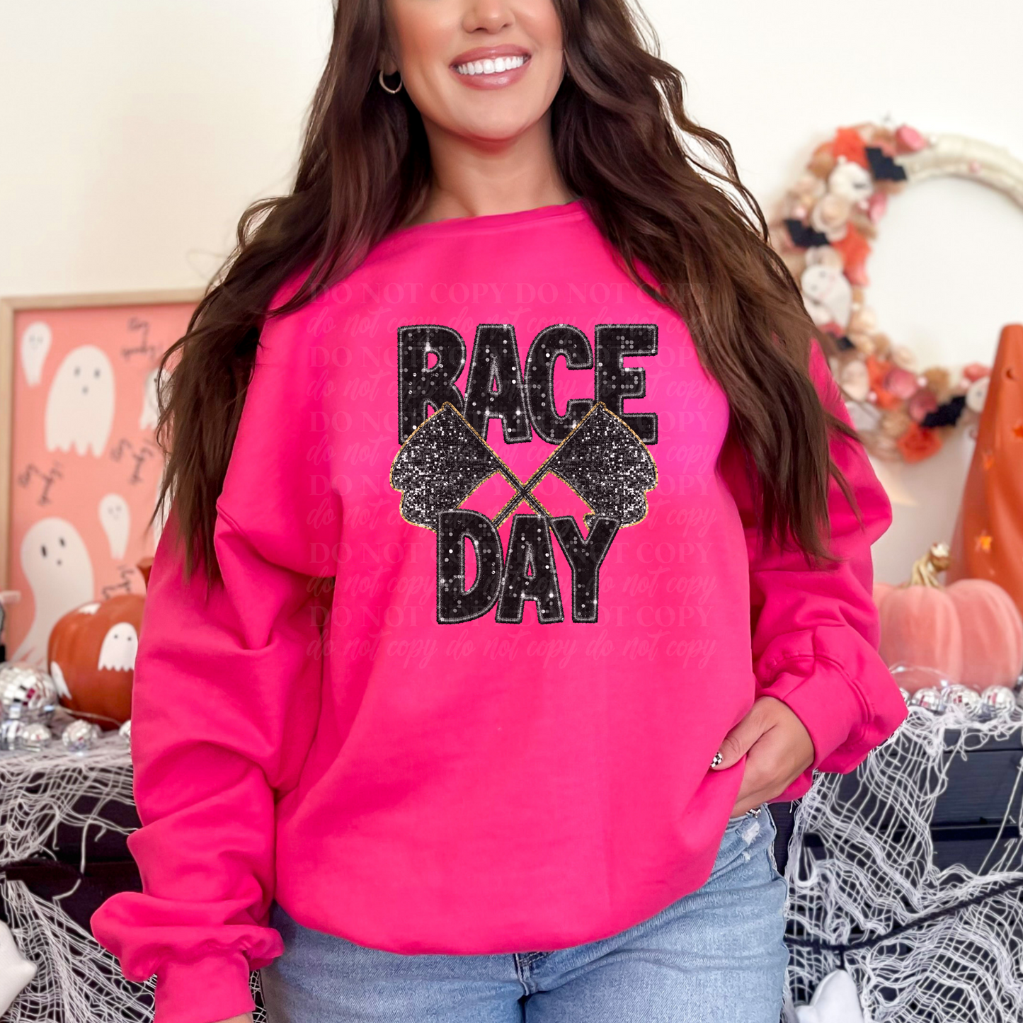 Race Day- black glitter