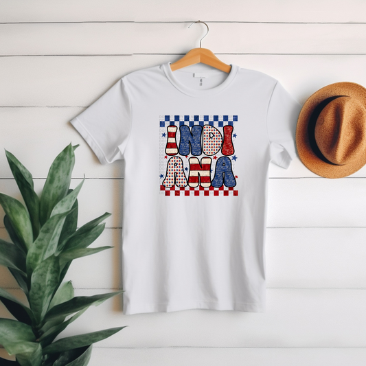 Indiana - Red White & Blue