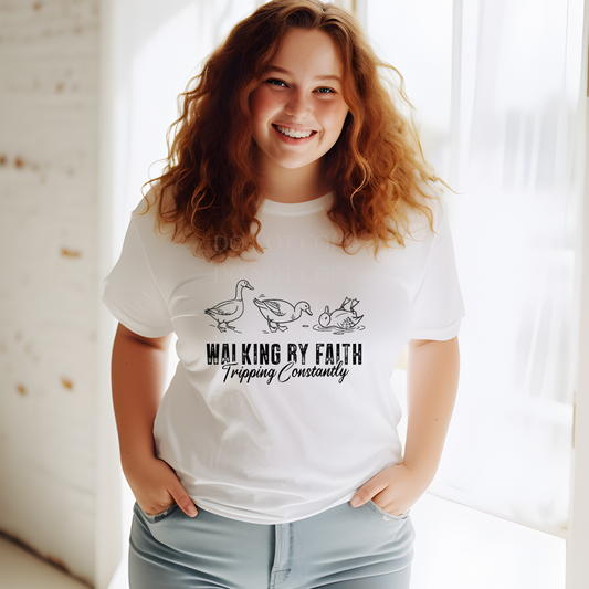 Walking by faith tripping constantly (Black)