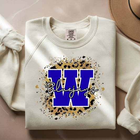 Animal Print Glitter Initial