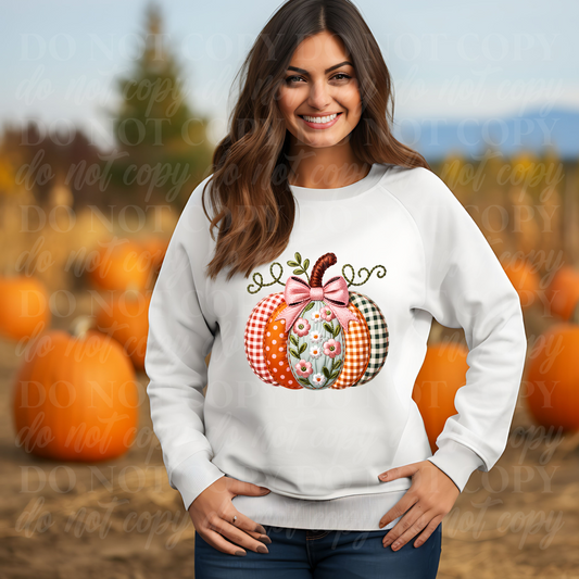 Faux Embroidered Pumpkins