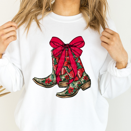 Boots Red Bow