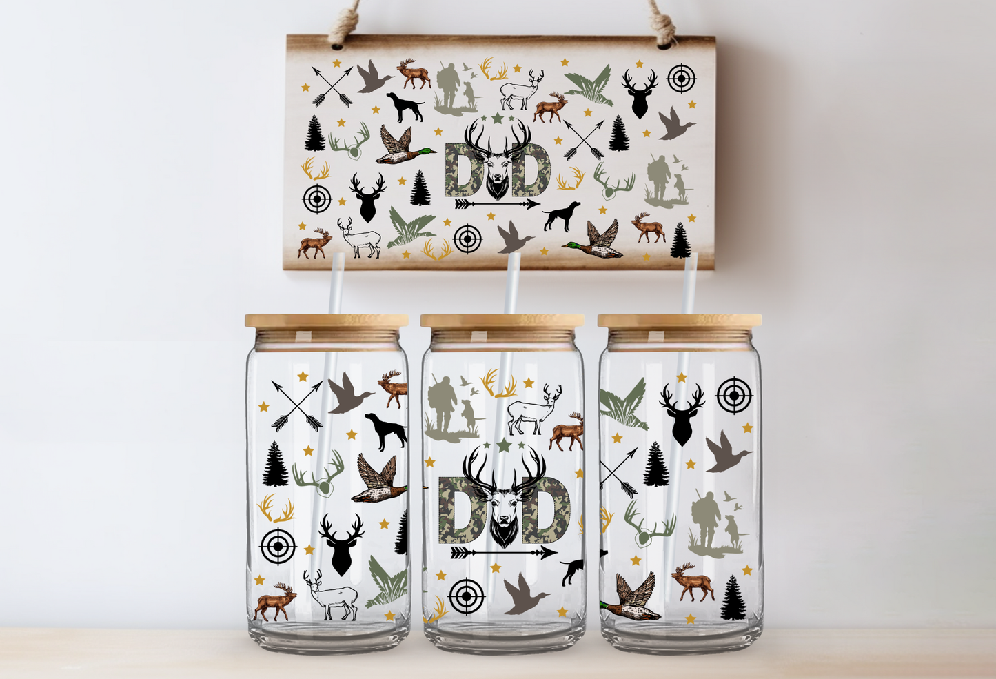 UVDTF 16oz CUP WRAP - Dad Hunting