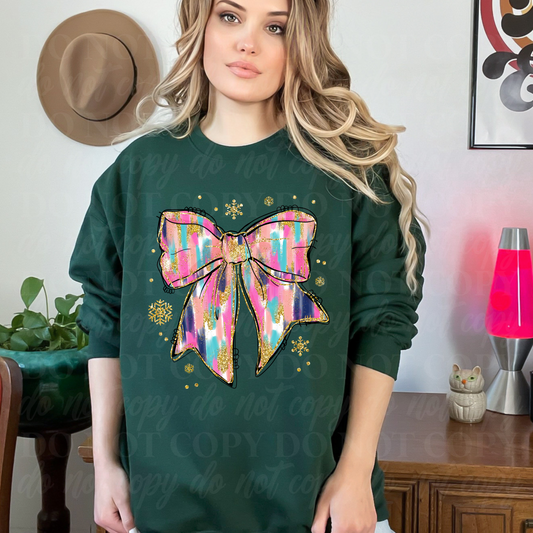 Bow-gold snowflakes