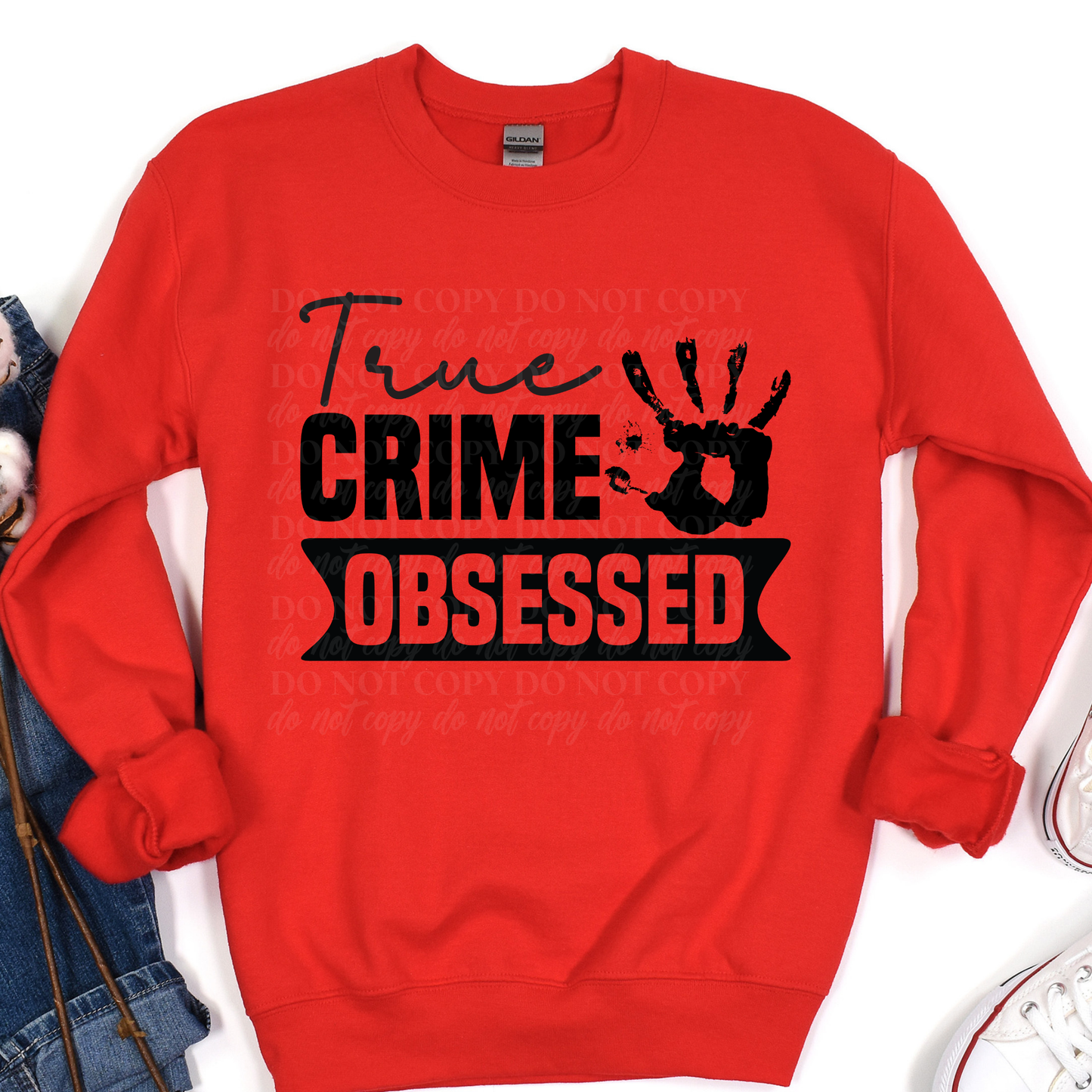 True Crime Obsessed handprint