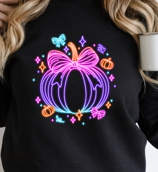 Pumpkin with Bow-pink and purple