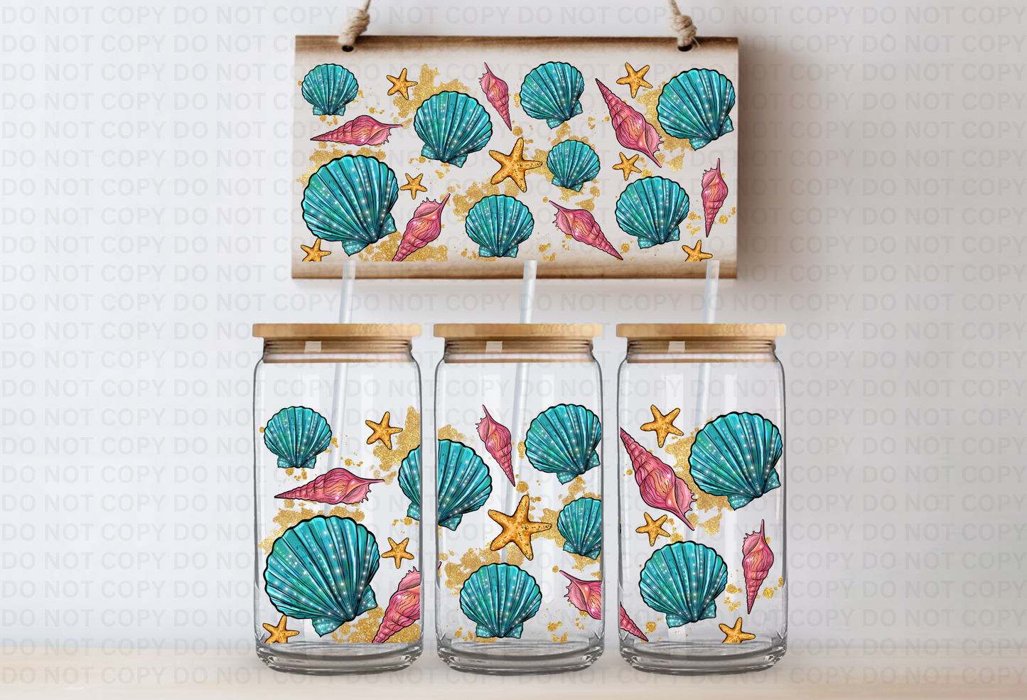 UVDTF 16oz CUP WRAP -Seashells