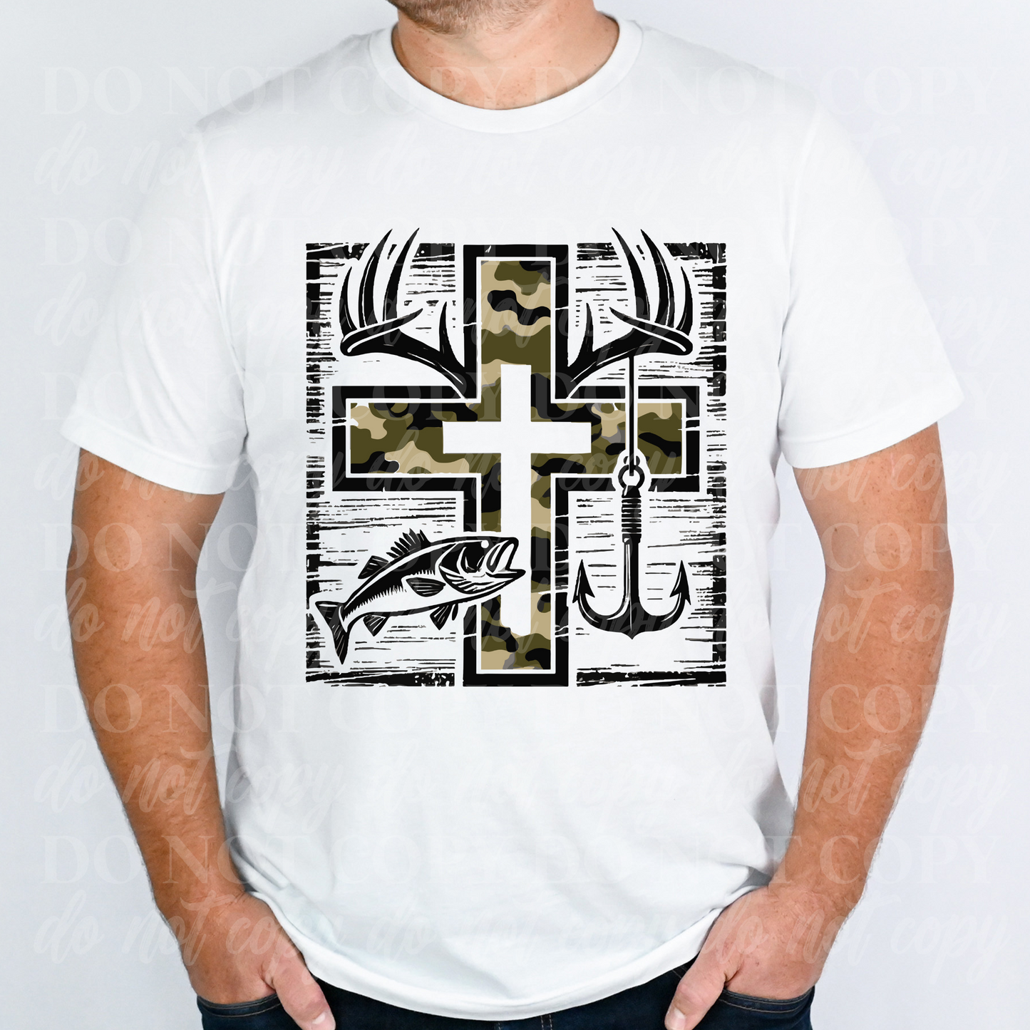 Fishing Hunting Cross