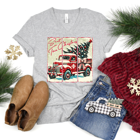 Small Town Christmas- red truck