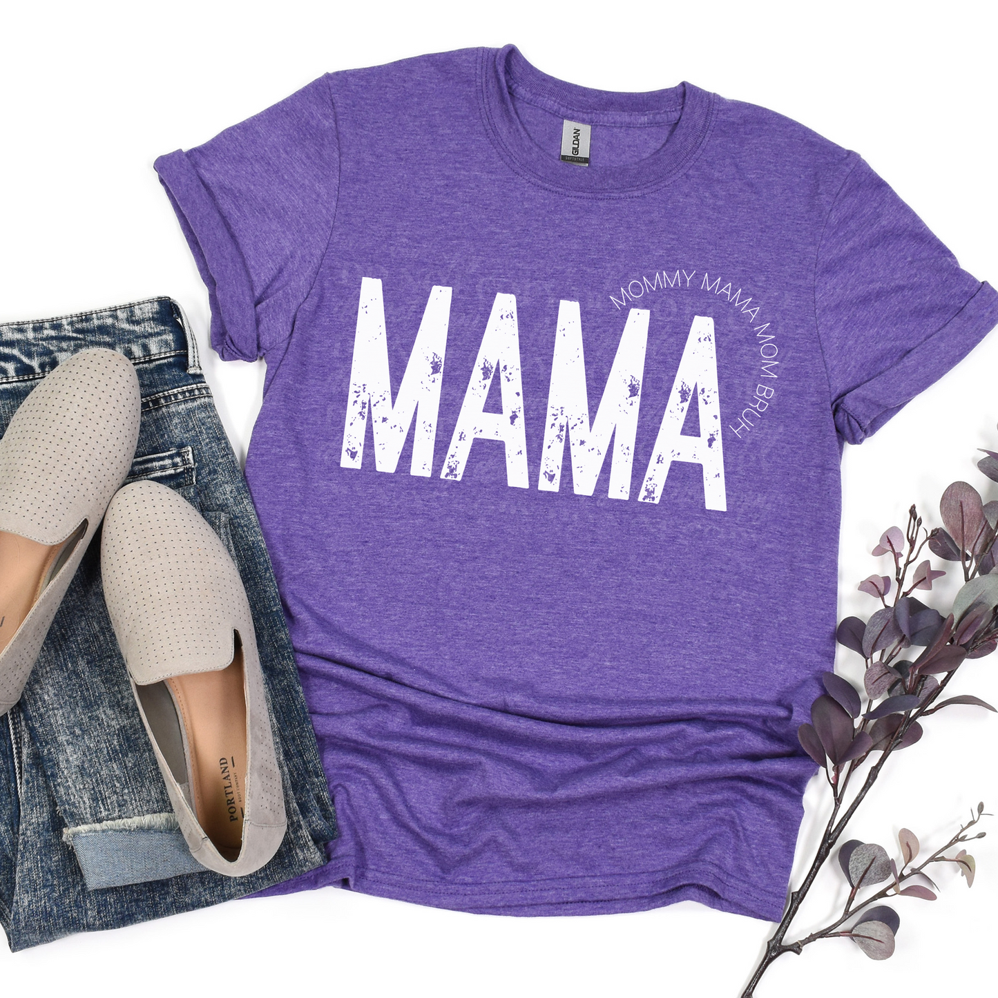 Mama White Distressed