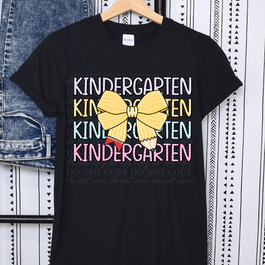 Kindergarten- Yellow Bow