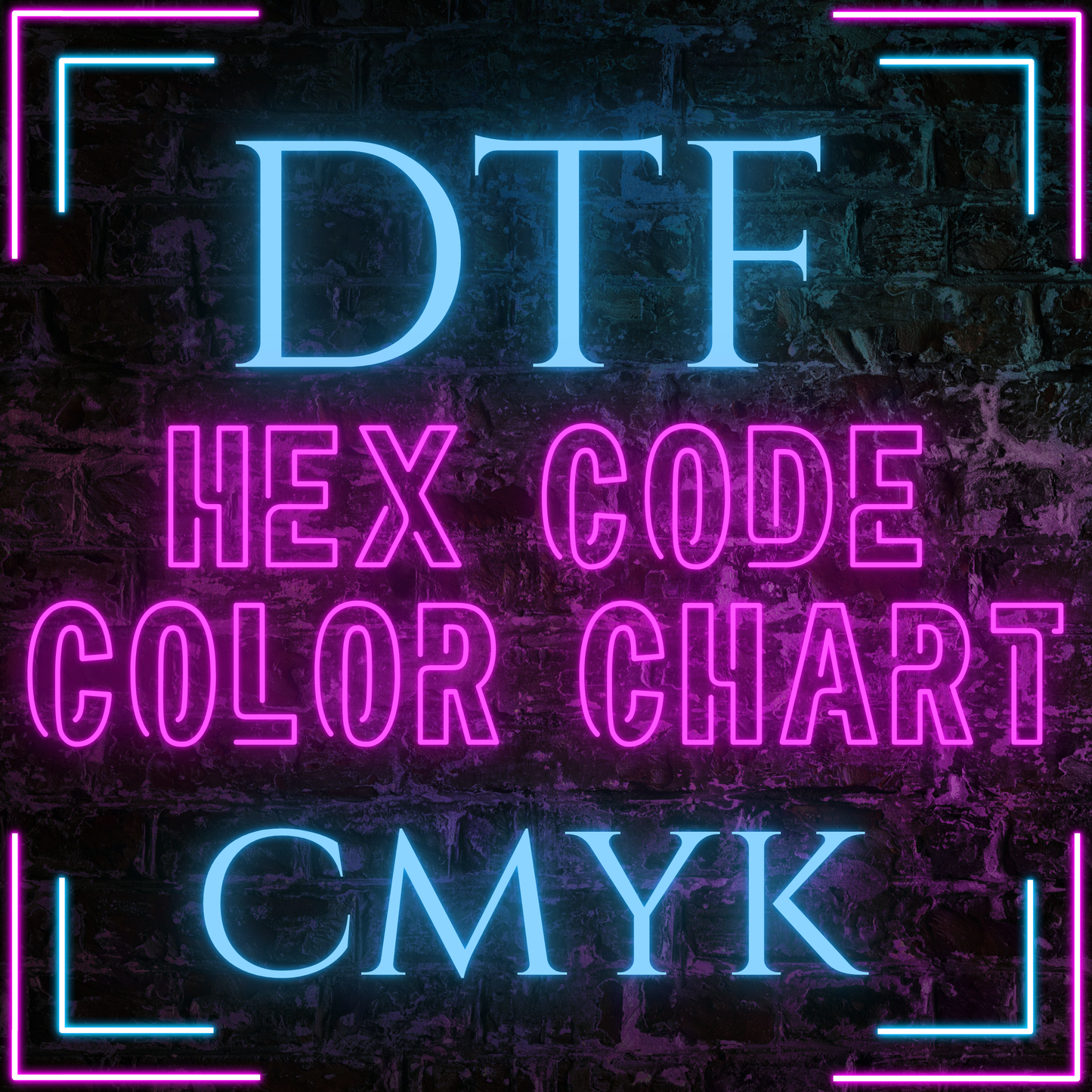 CMYK Hex Code Color Chart