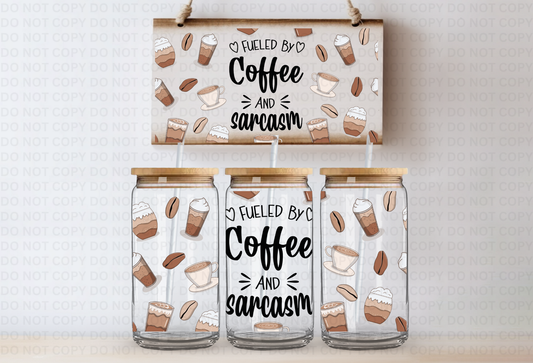 UVDTF 16oz CUP WRAP -Coffee & Sarcasm