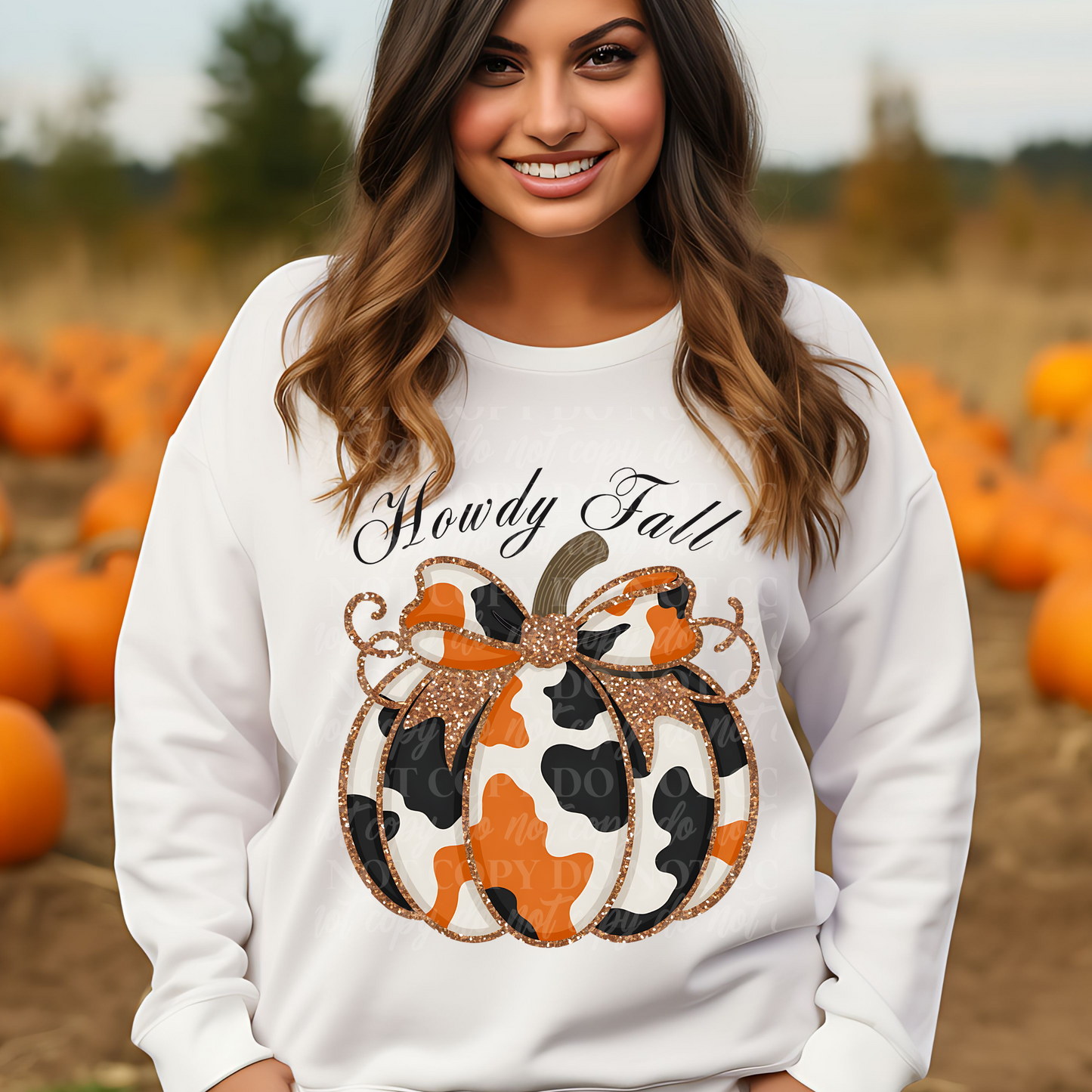 Howdy Fall-Orange and Blow Cow pattern