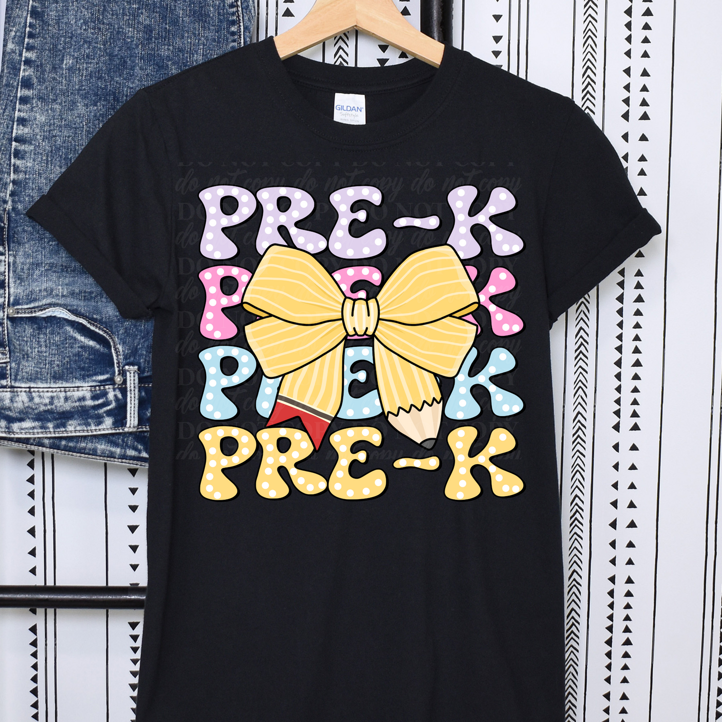 Pre-K- Yellow Bow