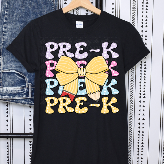 Pre-K- Yellow Bow