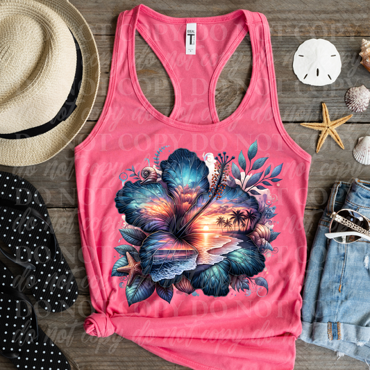 Tropical Sunset-floral