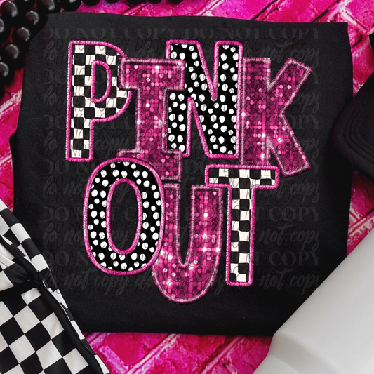 Pink Out-checkered and sequence