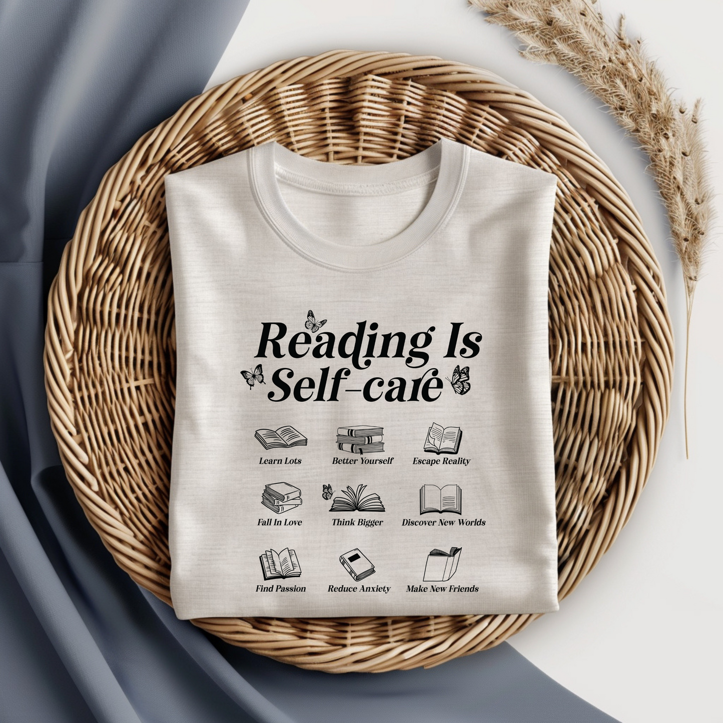 Reading is self care - black