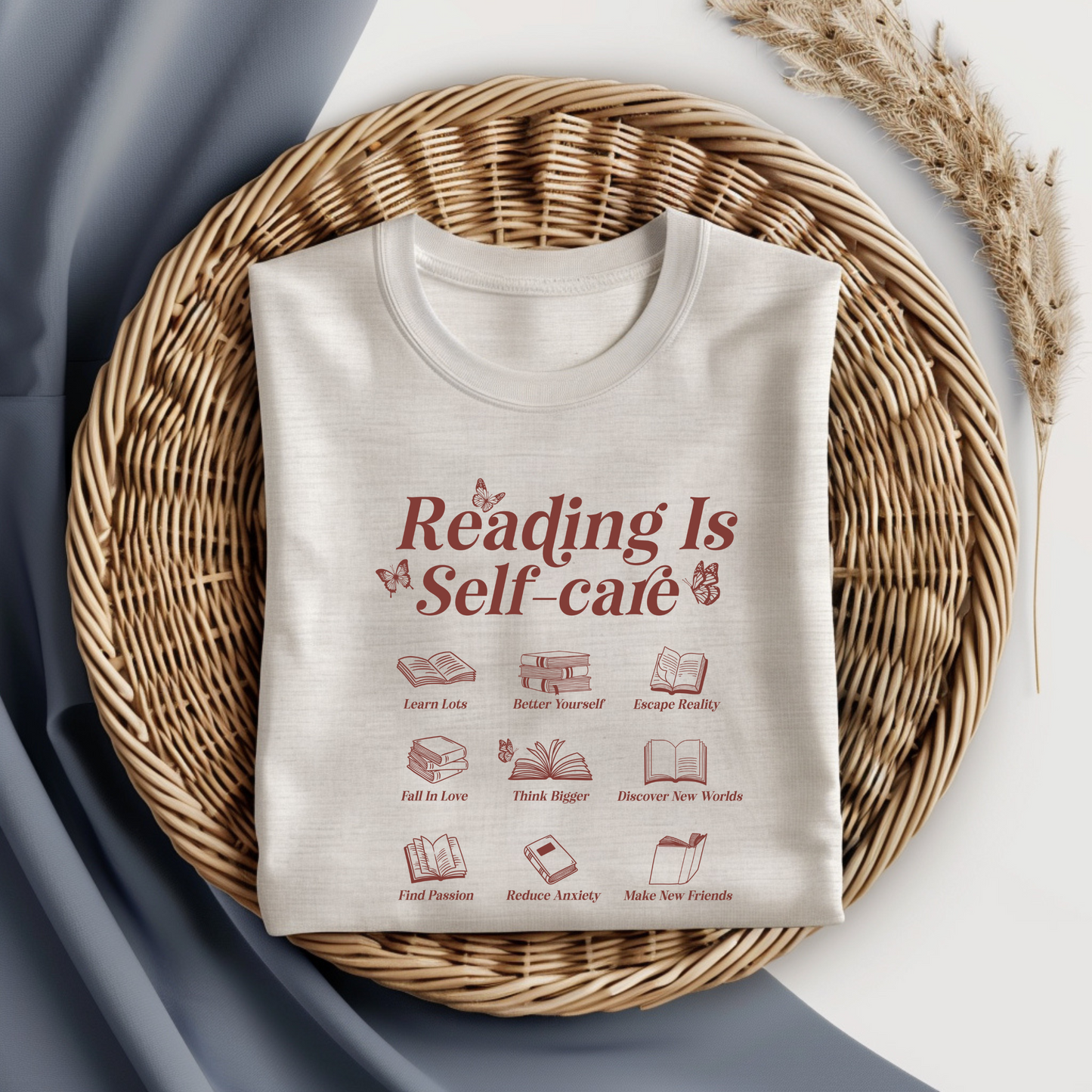 Reading is self care - maroon