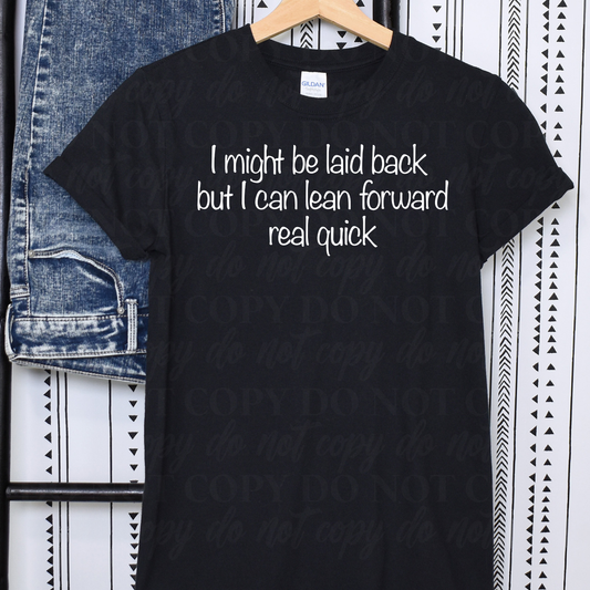 Lean Forward Real Quick-white