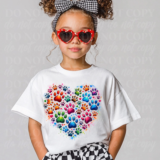 Paw Print in a Heart Shape