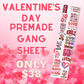 22x90 Valentine Premade Gang Sheet