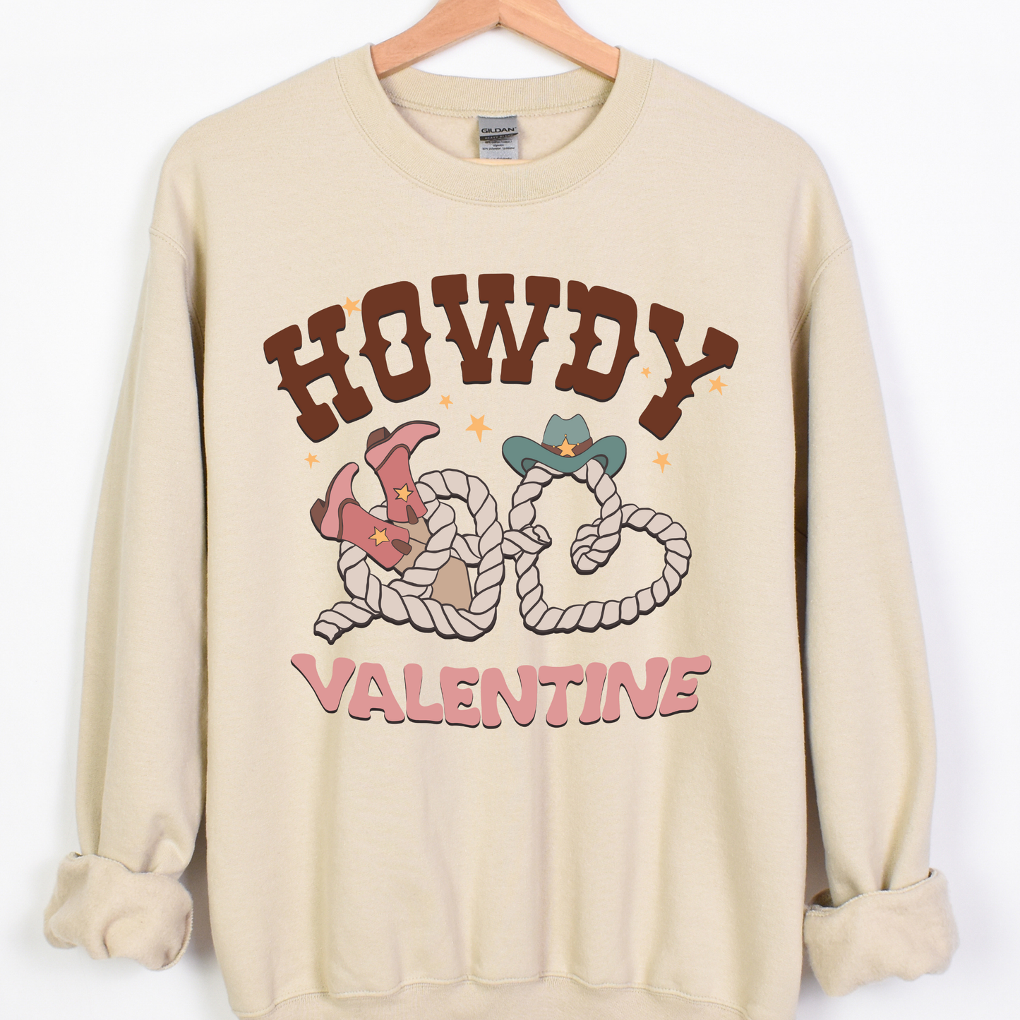 Howdy Valentine rope hearts