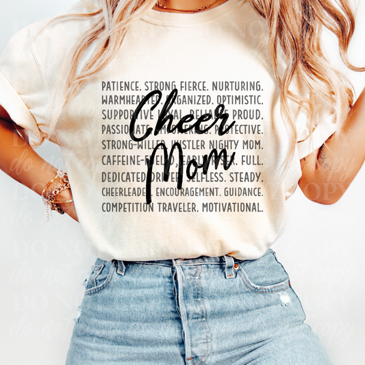 Cheer Mom-words