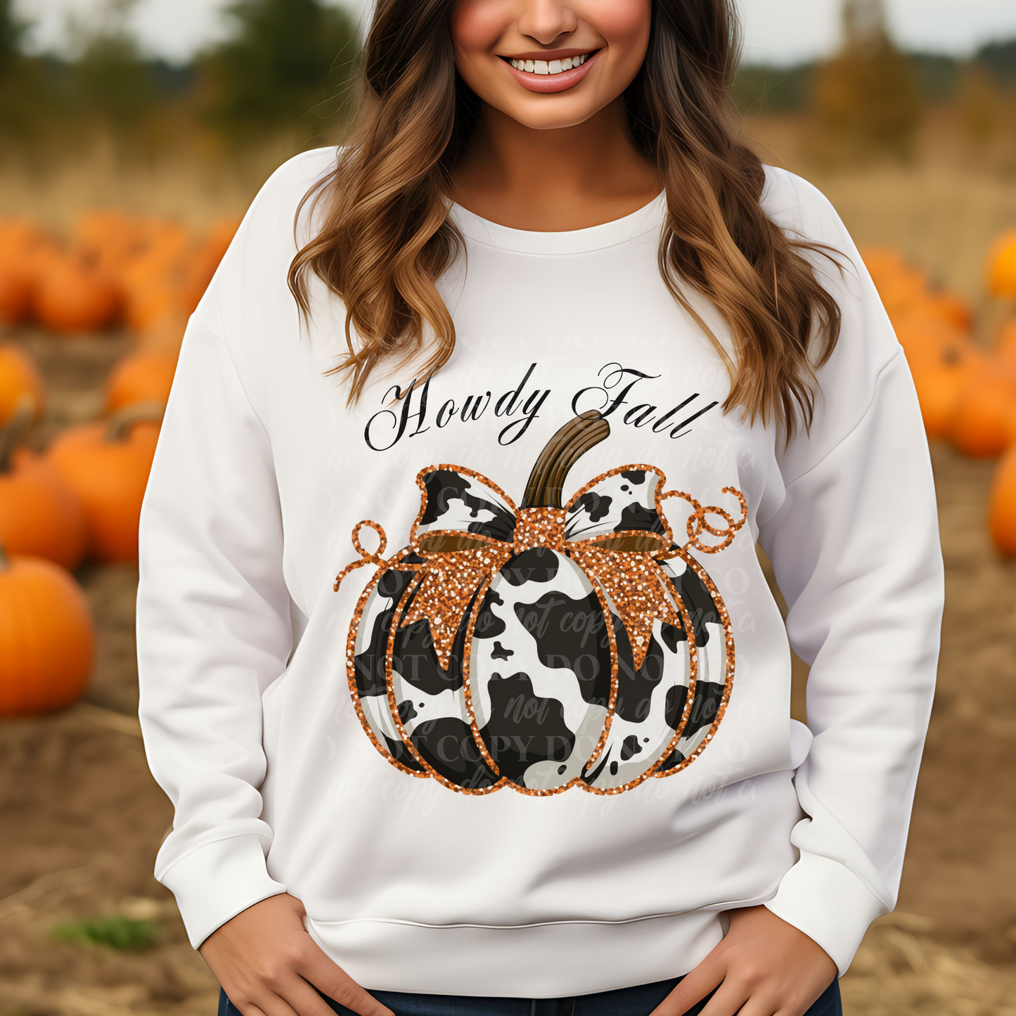 Howdy Fall-whit and black pumpkin