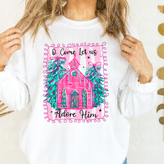 O Come Let Us Adore Him-Pink