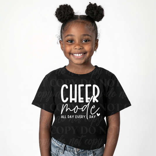 Cheer Mode All Day Every Day- white