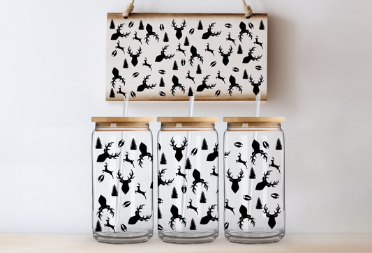 UVDTF 16oz CUP WRAP - Black Hunting Silhouettes